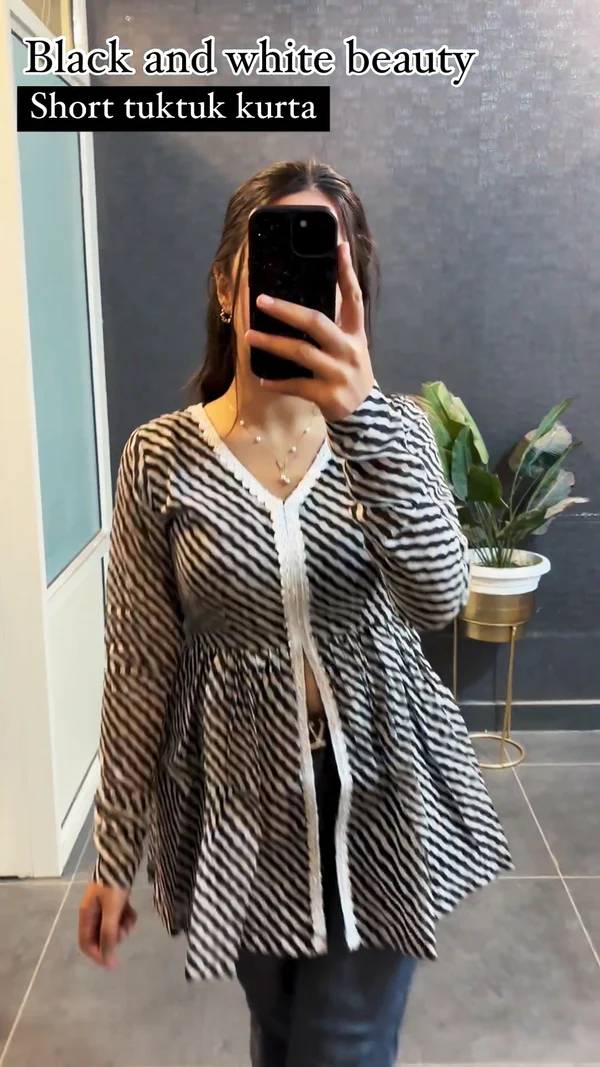 Presented Summer Special Black and White Short Tops