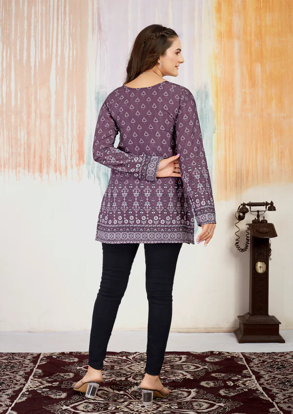 New Long Slevees in Short Printed Cotton Kurtis