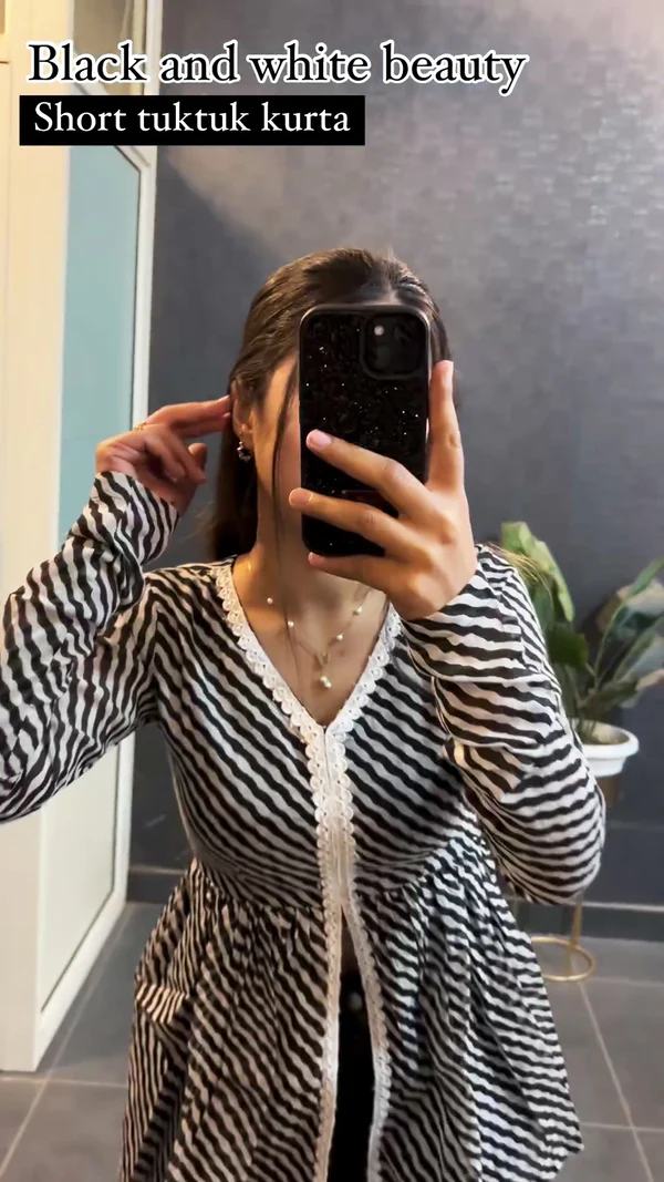 Presented Summer Special Black and White Short Tops