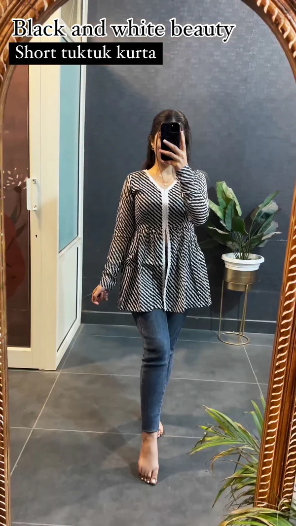 Presented Summer Special Black and White Short Tops