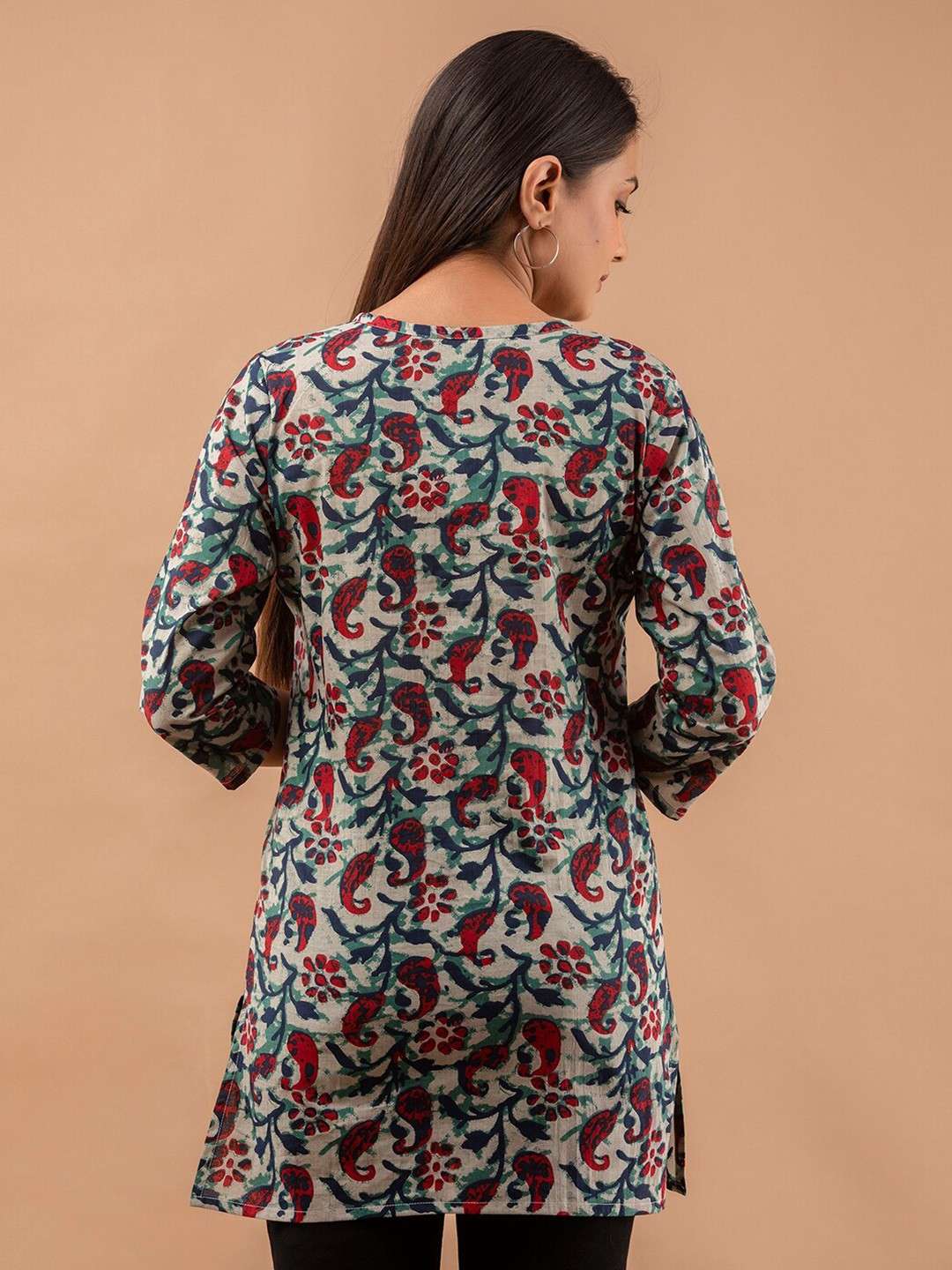 Floral Printed Pure Cotton Kurti